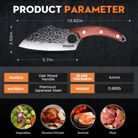 Huusk knife carving vegetables with precise control