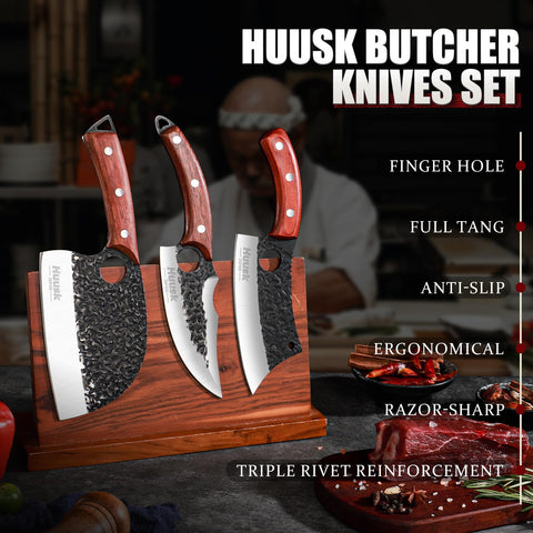 Huusk meat-cutting in action delivering precise slices