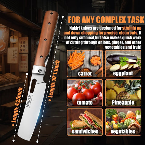 Gift-ready Huusk Nakiri packaging and warranty offer confident gifting options.