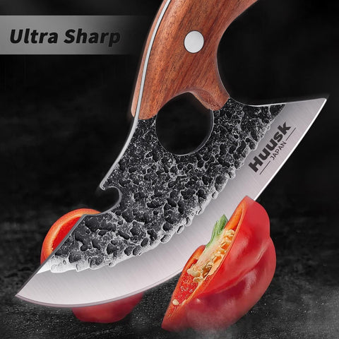 Huusk portable sheath with belt loop for safe transport.