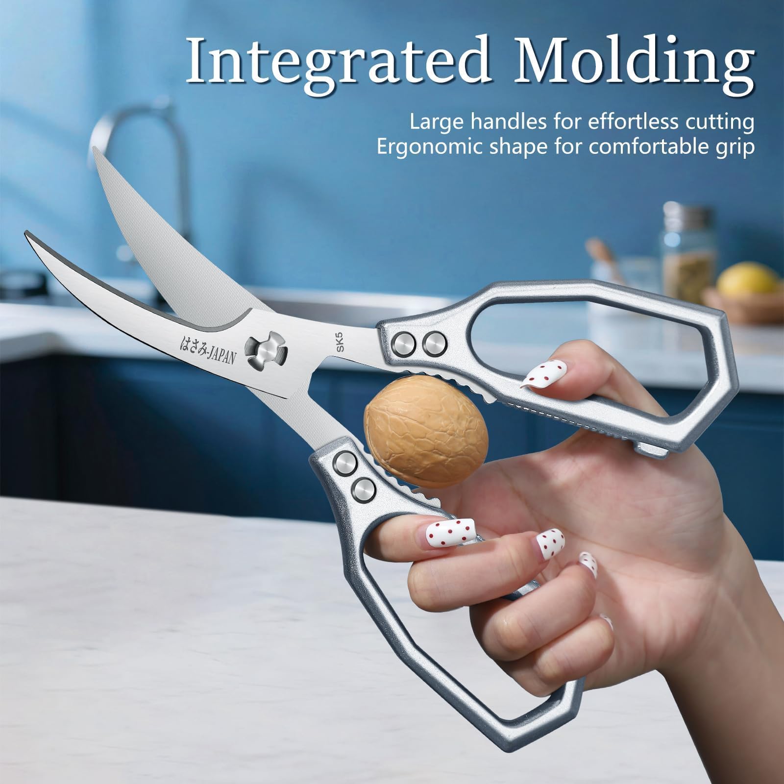 Huusk seafood scissors crab-shell-cutting action on tough shells