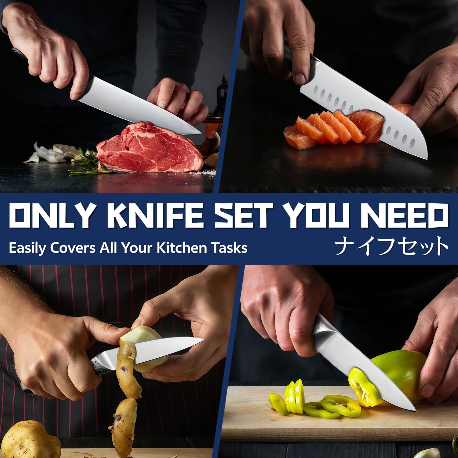 Huusk utility knife blade ready for diverse kitchen tasks