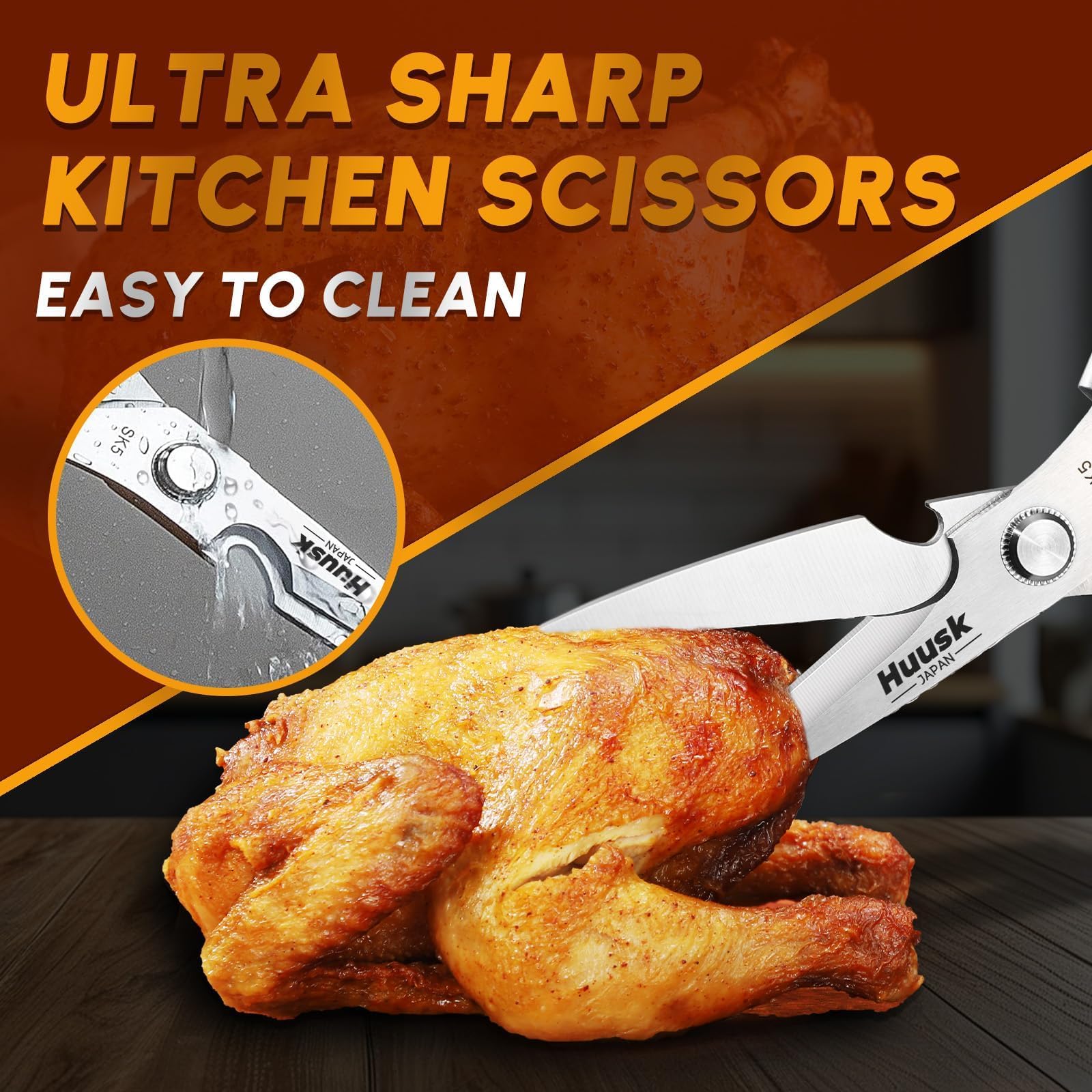 Huusk vegetable peeler showcasing the serrated blade for versatile peeling.