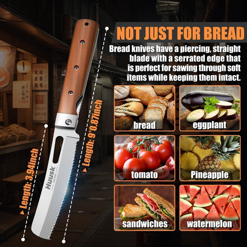 Huusk versatile kitchen camping use demonstrates readiness for bread, tomatoes, vegetables