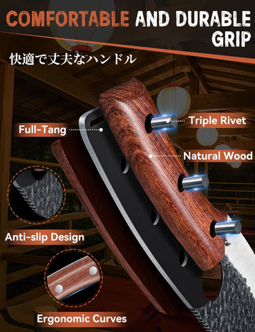 Huusk Viking Knife bone separation demonstrates efficient meat preparation