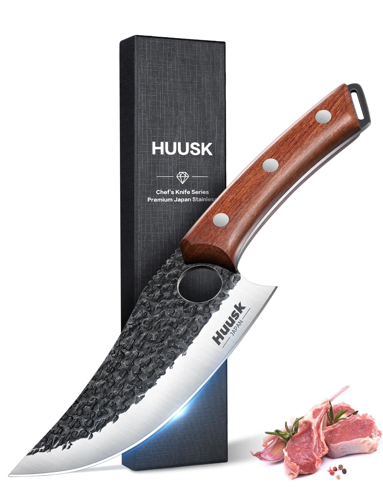 Huusk Viking Knife full view emphasizes balanced design for versatile prep