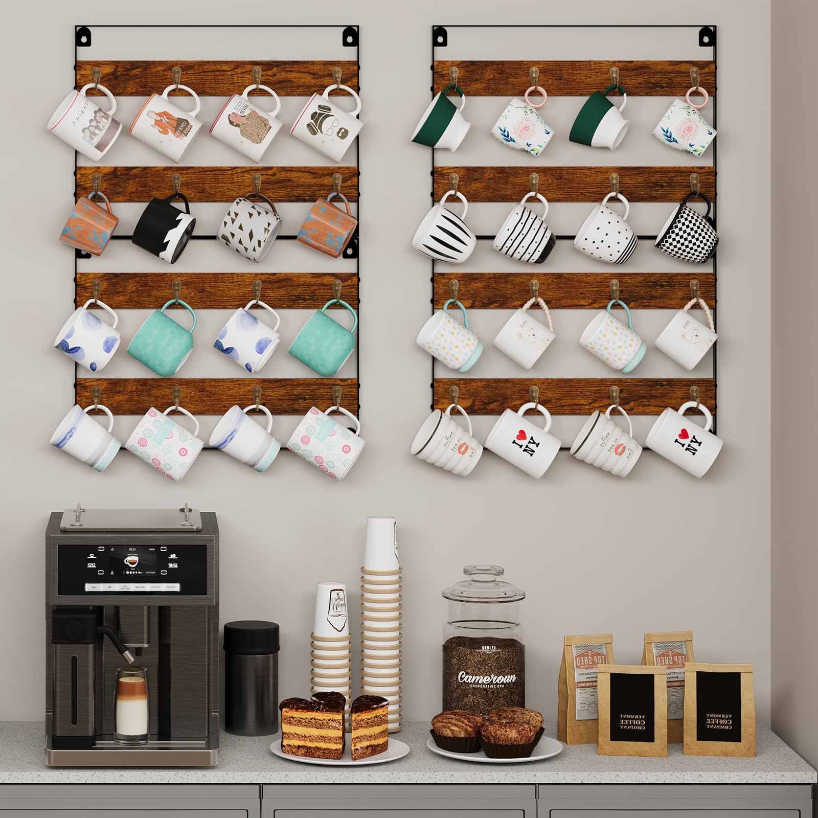 Huxitocan 32-mug capacity ideal for home bars and offices.