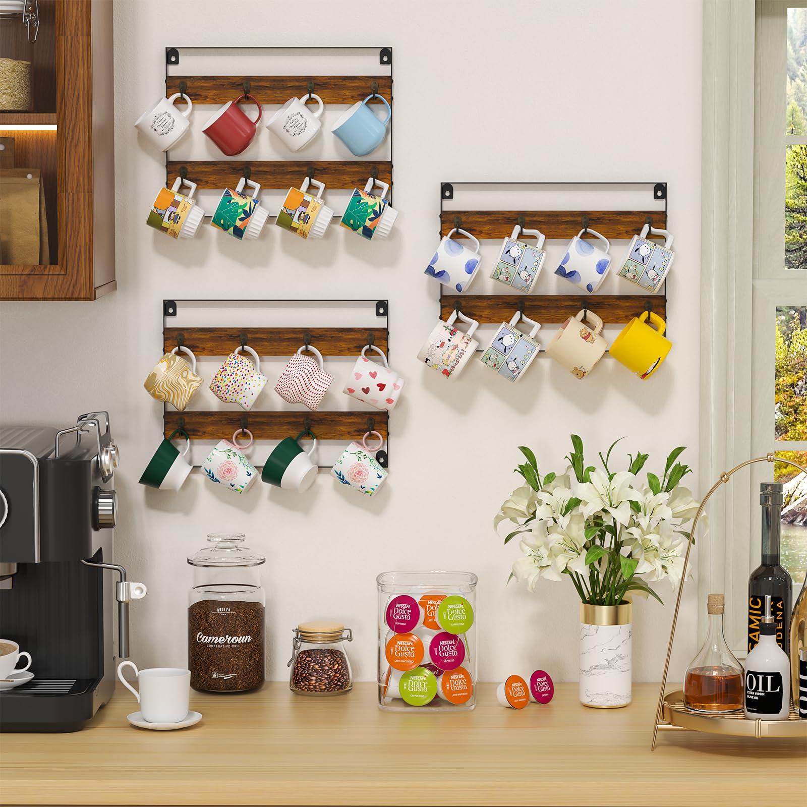 Huxitocan wall-mount design frees counter space in busy kitchens.