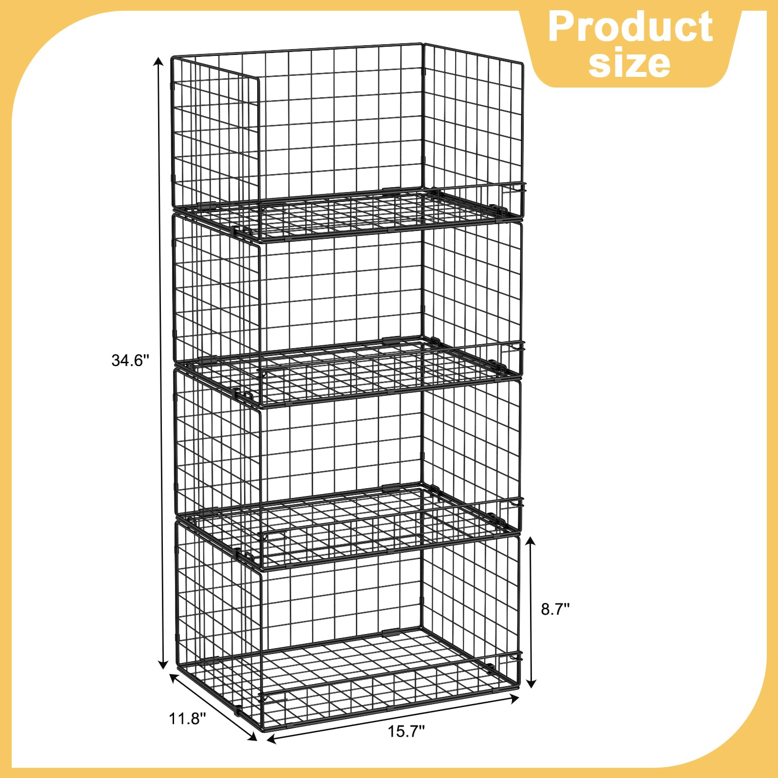 Huxitocan kitchen storage set enhances cabinet and counter organization.