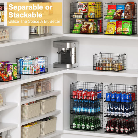 Huxitocan pantry baskets fold for compact storage and easy cleaning.
