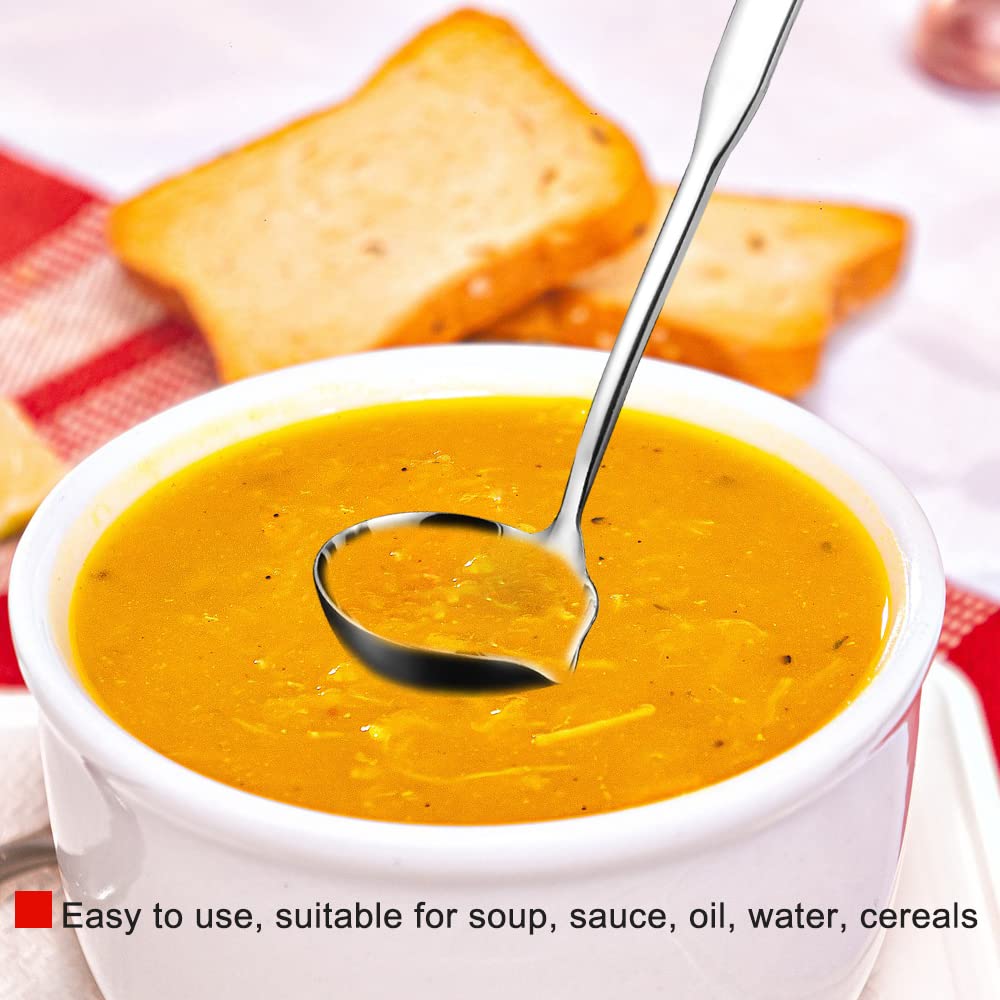 Dishwasher-safe Hvanam soup ladle in kitchen sink