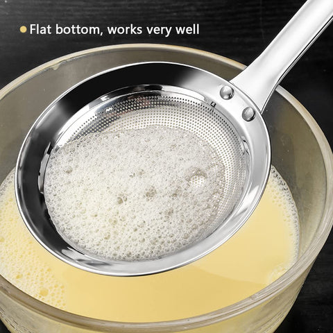 Hvanam SUS304 stainless steel filter spoon with ergonomic handle.