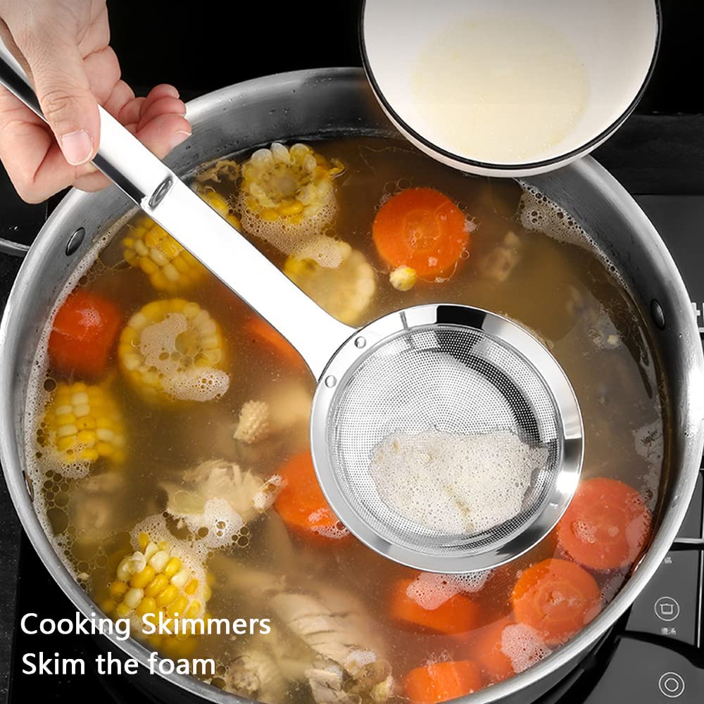Hvanam multipurpose filter spoon for skimming, draining, and sifting.