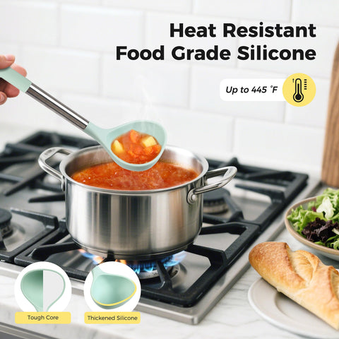 Hvygss silicone turner and spatulas for safe flipping and non-stick protection