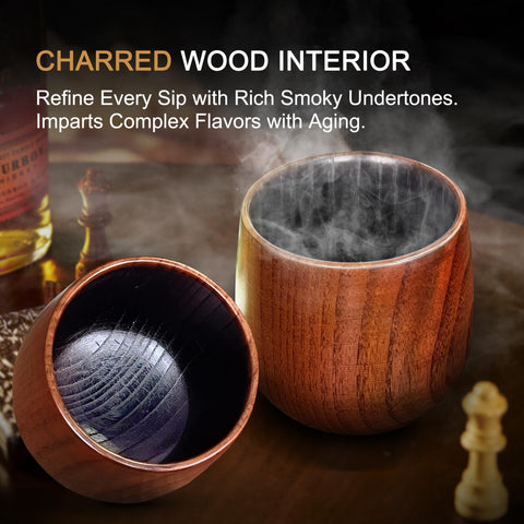 HWISDMIG charred-bourbon-tumbler-2-pack offers durable, spill-resistant design for home bars.