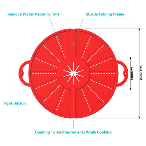 HWXQJJHONEY foldable splash guard keeps pan visible and cooks safely