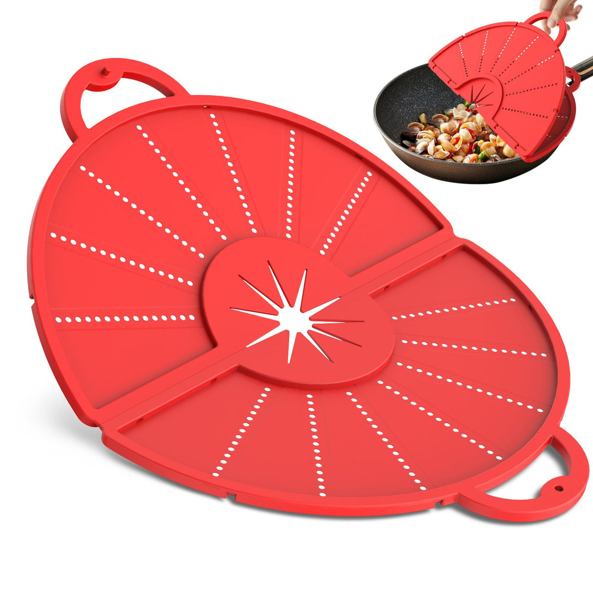 HWXQJJHONEY silicone splatter screen 12inch protects your countertop while frying