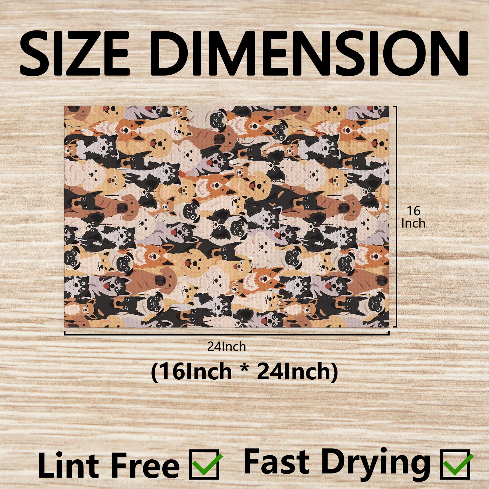 Hxlac dish towel dog design, practical yet decorative for daily chores