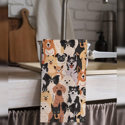 Hxlac dog decor towel as a seasonal decorative piece for the kitchen