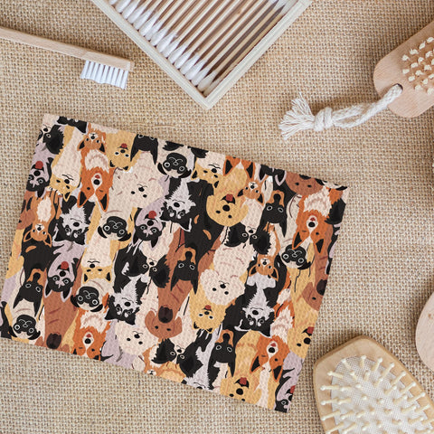 Hxlac dog gift towel with charming dog motif, perfect as decor or a gift