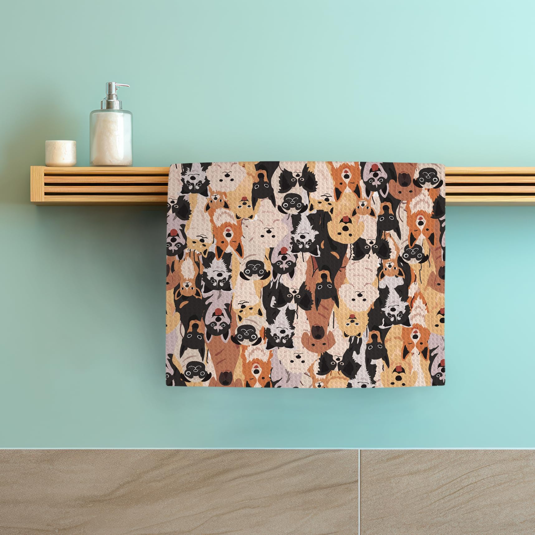 Hxlac paw-pattern kitchen towel for daily tasks and decorative touch