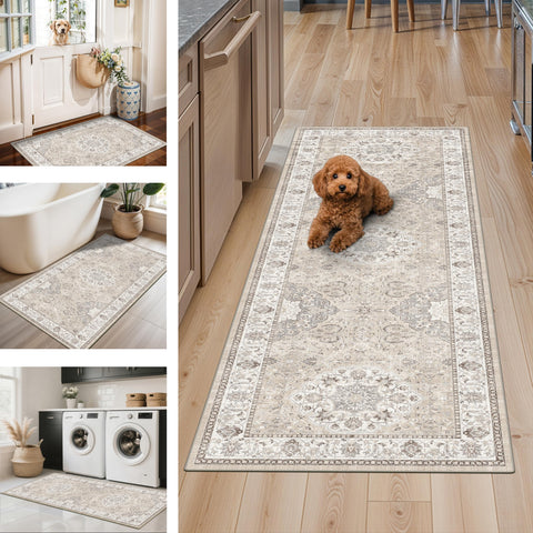 HY HAO YUN LAI dog-bowl area protection rug guards floors from spills.