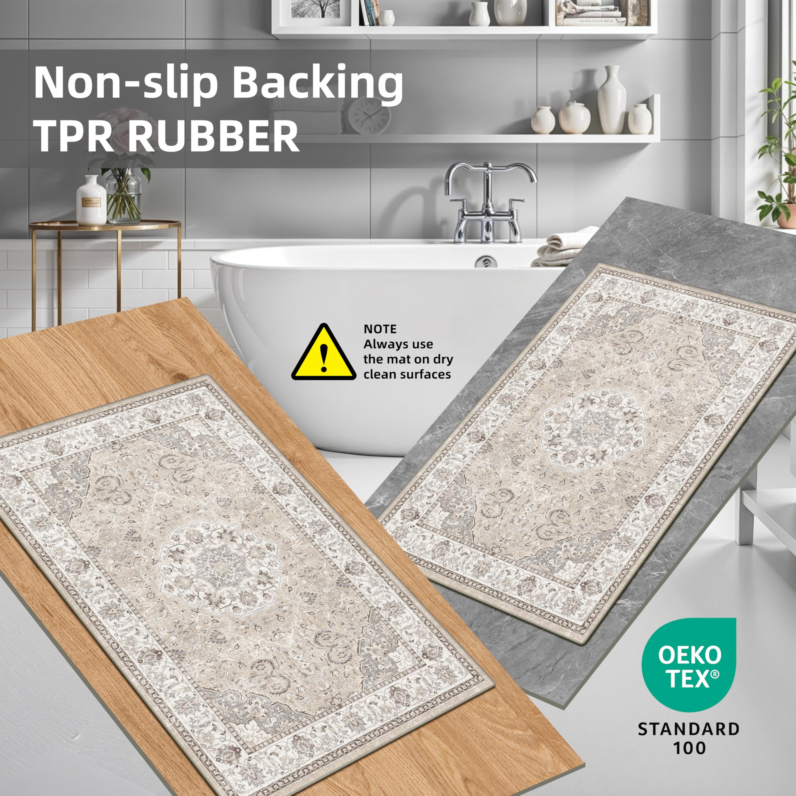 HY HAO YUN LAI lightweight kitchen mats, easy to move and reposition.