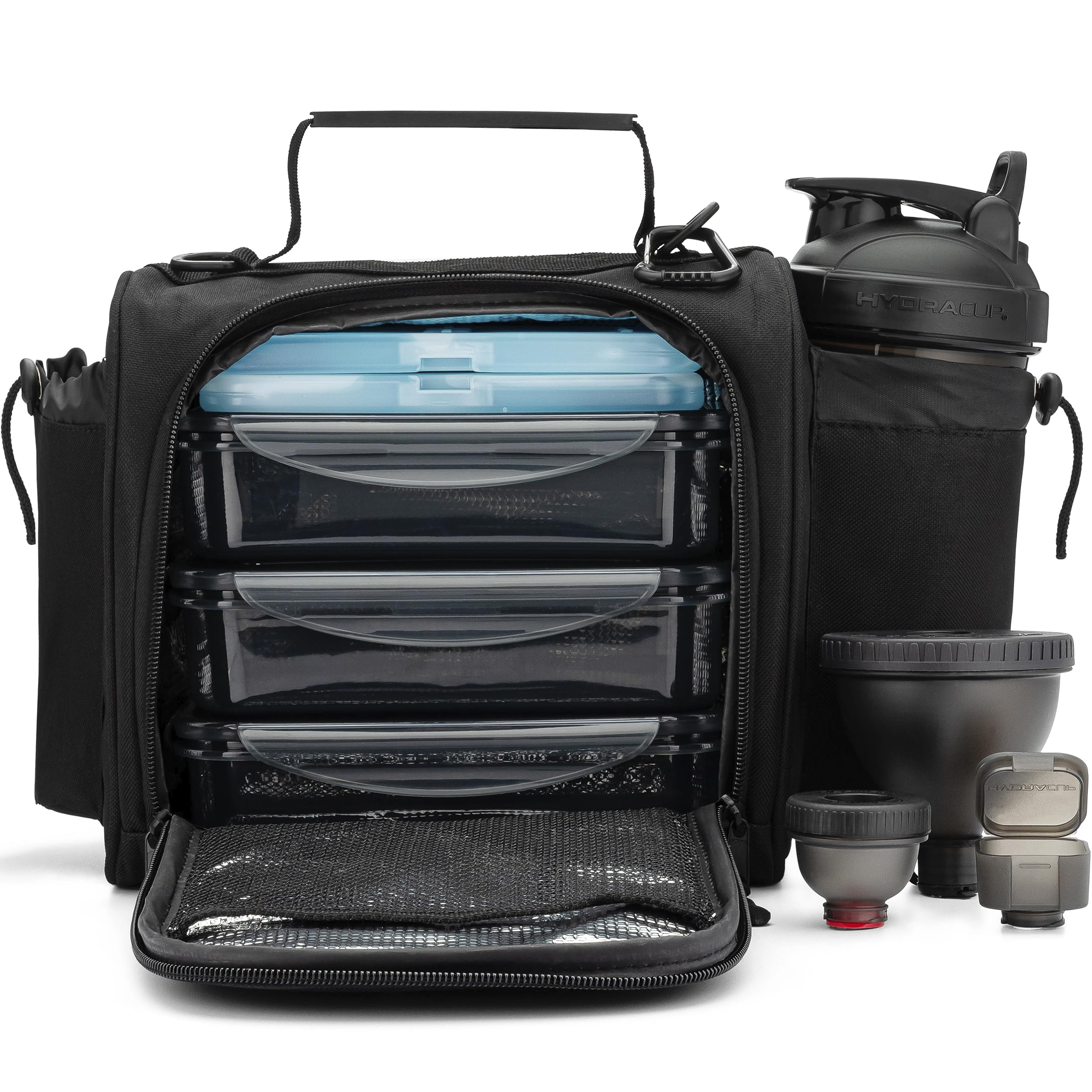 Hydra Cup insulated lunch bag with luggage strap for easy travel