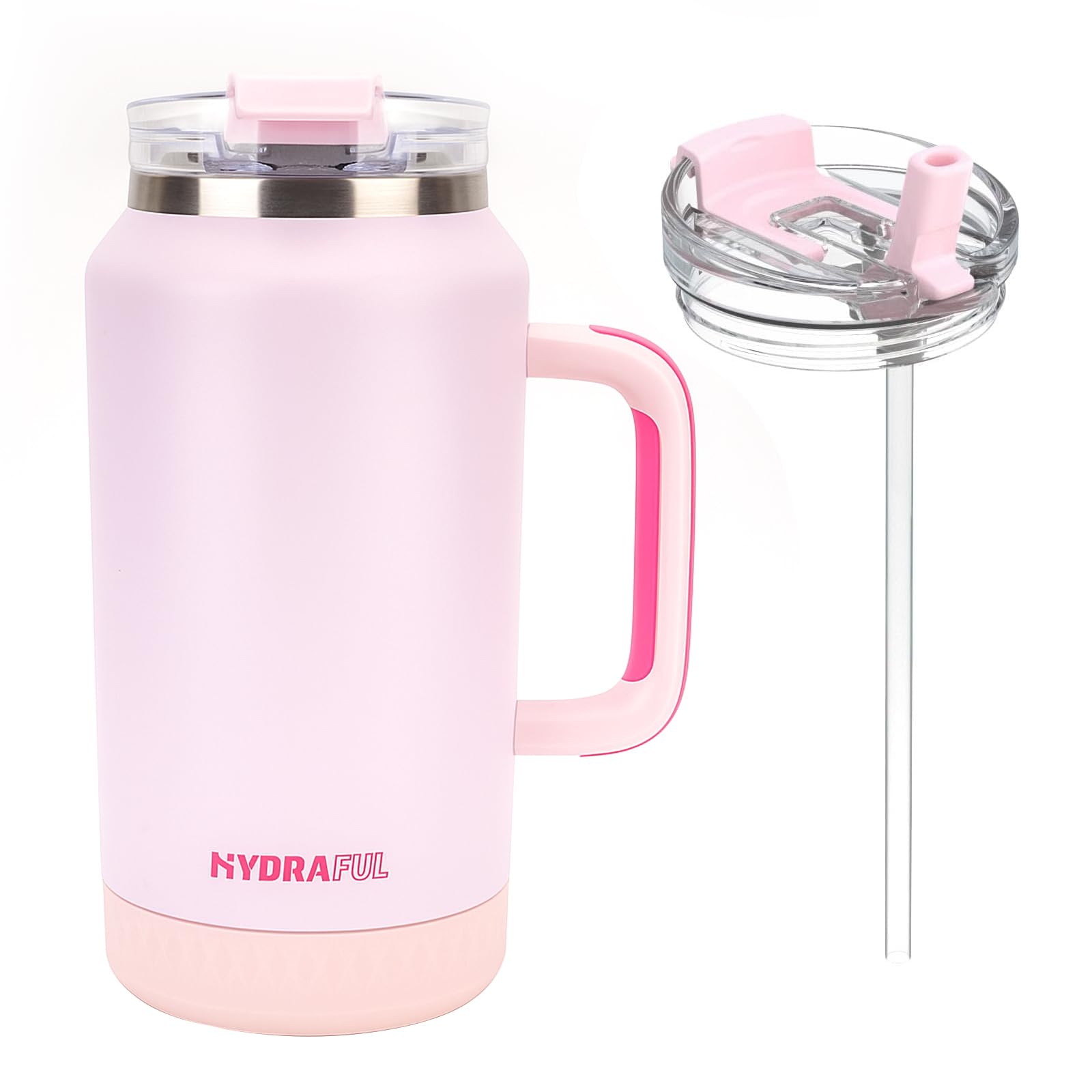 Hydraful 64oz tumbler with handle for easy carrying and hydration on the go