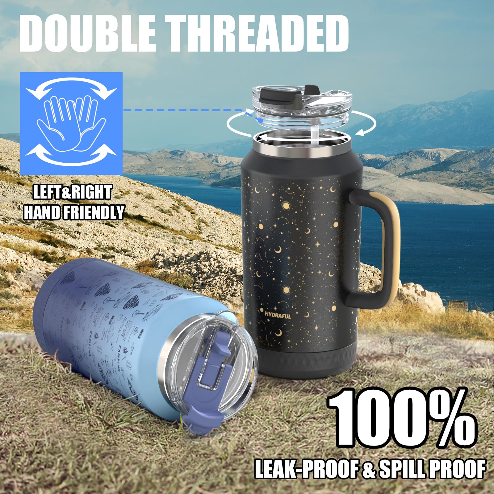 Hydraful detachable anti-slip base adds stability on any surface
