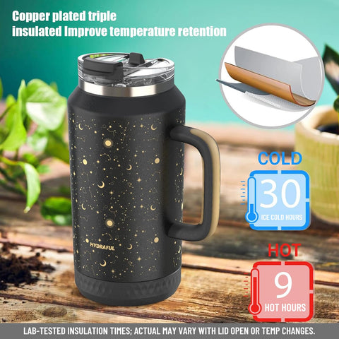 Hydraful detachable anti-slip silicone base keeps the tumbler steady.