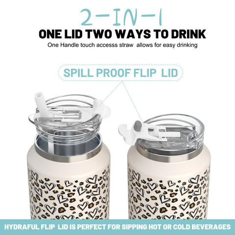 Hydraful double-wall insulation keeps drinks cold or hot without sweating