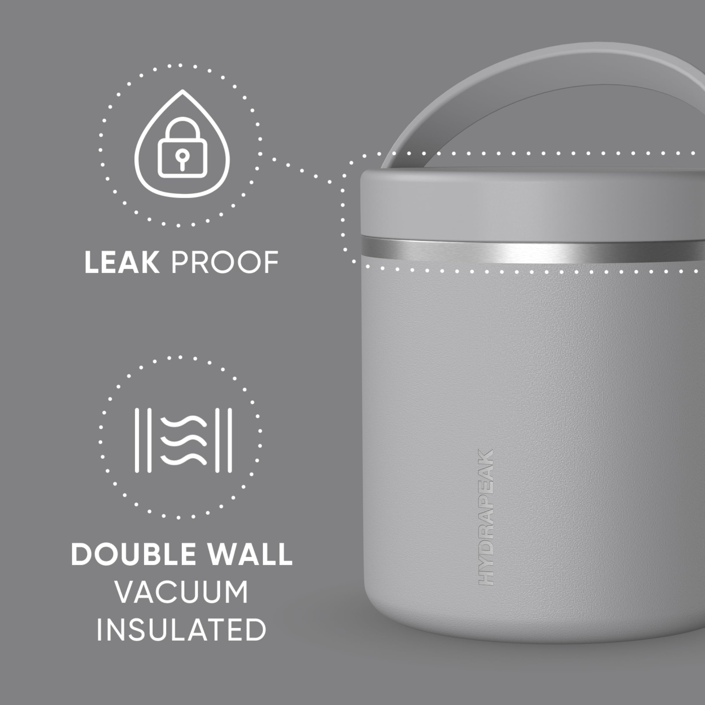 Hydrapeak 25oz jar wide mouth open for quick serving and scooping.