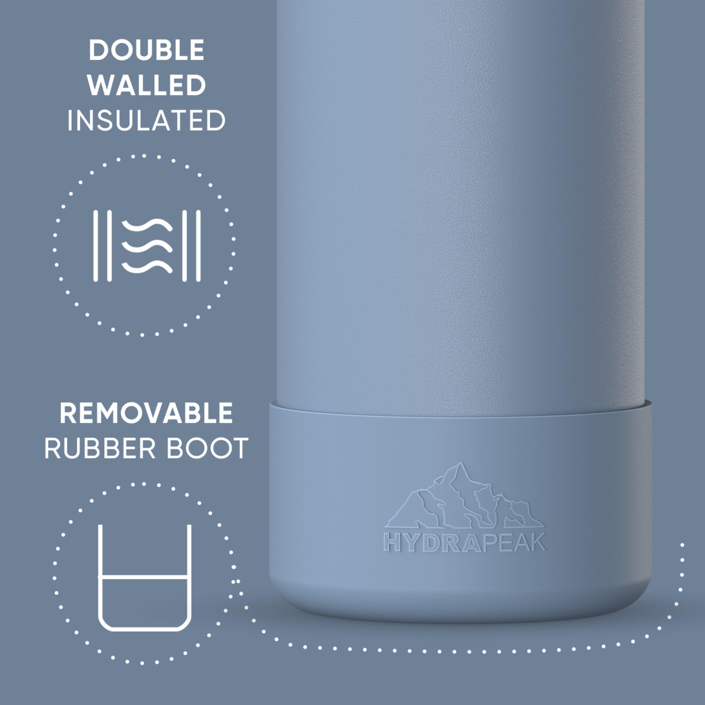 Hydrapeak 32oz double-wall insulation keeps drinks at temp