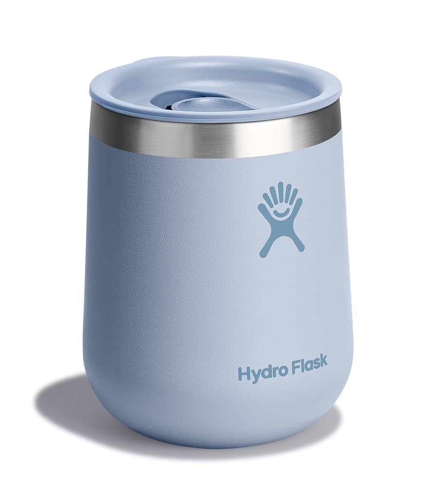 Hydro Flask wine glass showing leak-resistant design for travel