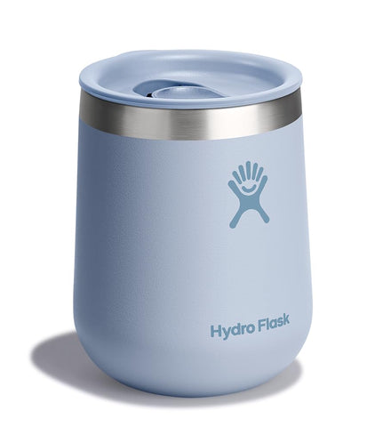 Hydro Flask wine glass showing leak-resistant design for travel