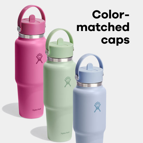 Hydro Flask 24 hours cold with double-wall insulation for lasting chill.
