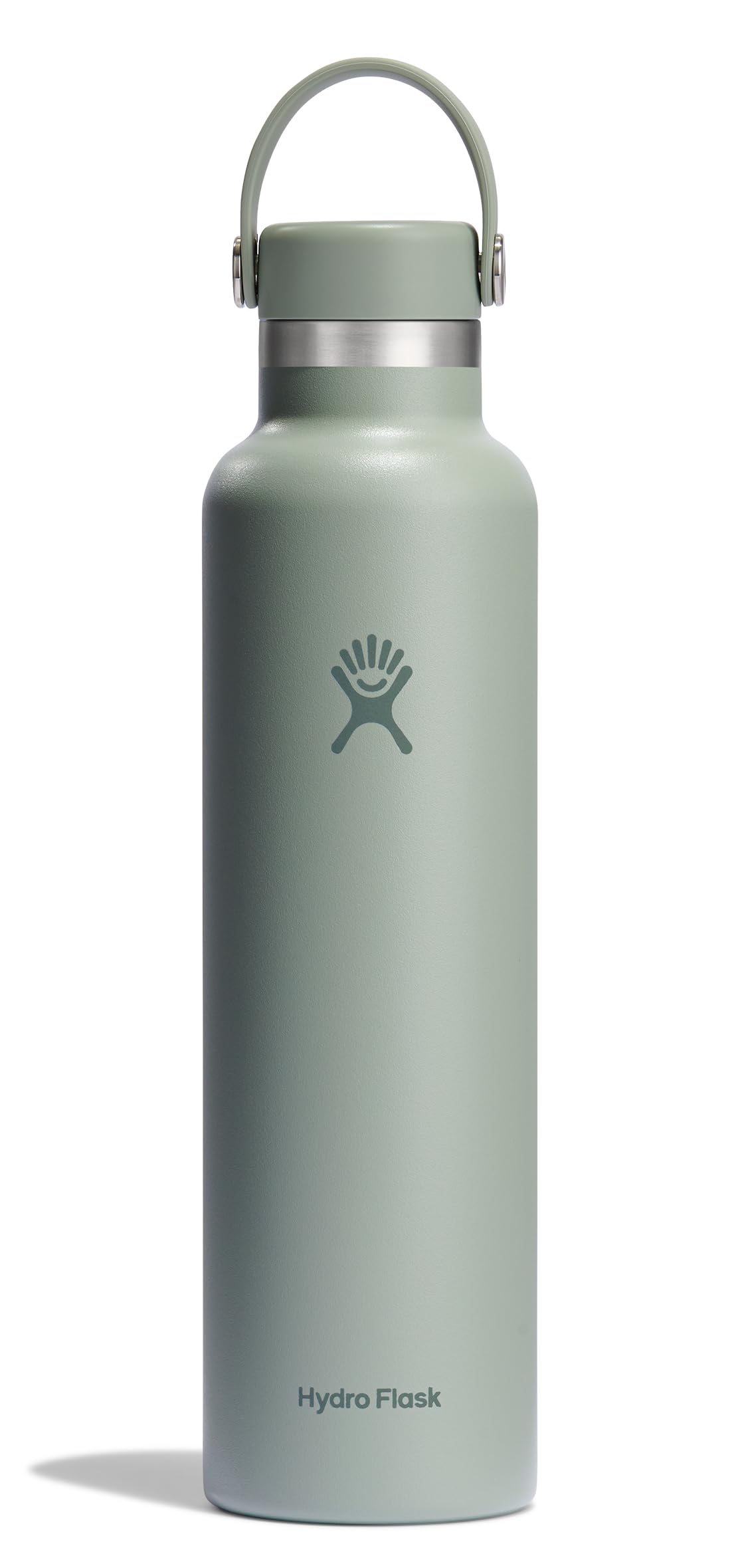 Hydro Flask 24oz Agave Green Bottle with handle for easy daily hydration.