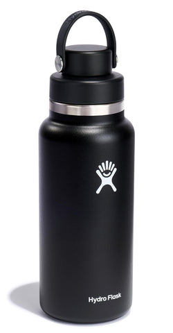 Hydro Flask insulated stainless steel bottle with ice cubes ready for cooling