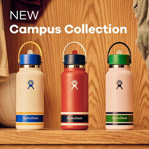 Hydro Flask 32 oz Ivory insulated bottle showing TempShield double-wall insulation.