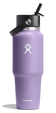 Hydro Flask 32oz wide bottle Moonshadow keeps drinks cold on long trips.