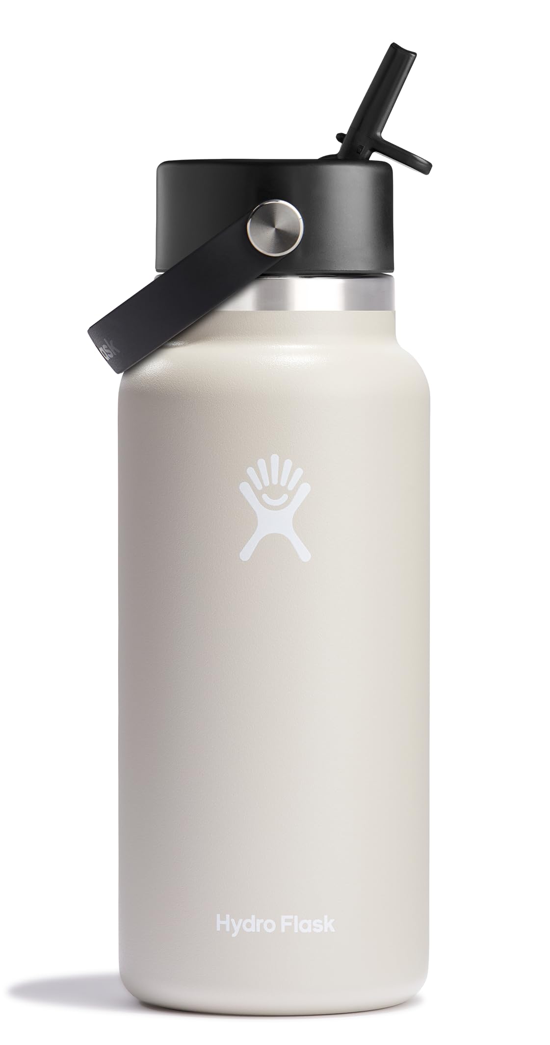 Hydro Flask 32 oz wide-mouth bottle with flex straw cap for on‑the‑go hydration