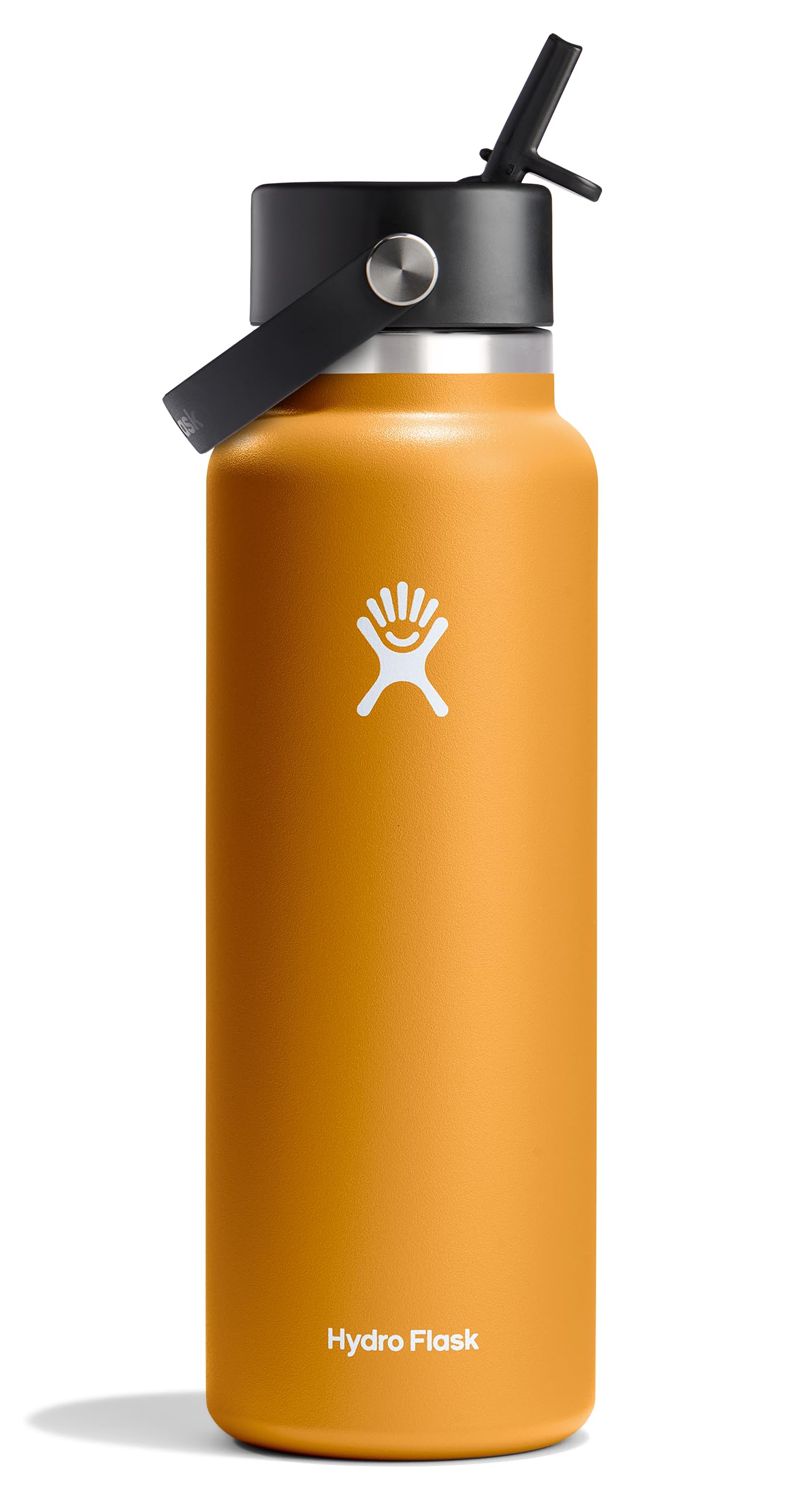 Hydro Flask 40 oz with Flex Straw Cap closeup showing leakproof design for travel