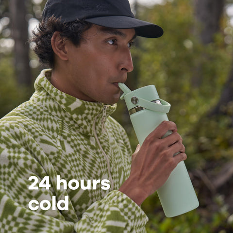 Hydro Flask 40oz wide-mouth bottle with closed leakproof cap.