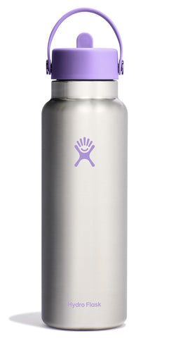 Hydro Flask 40 oz wide-mouth bottle ideal for cold beverages on long outings.
