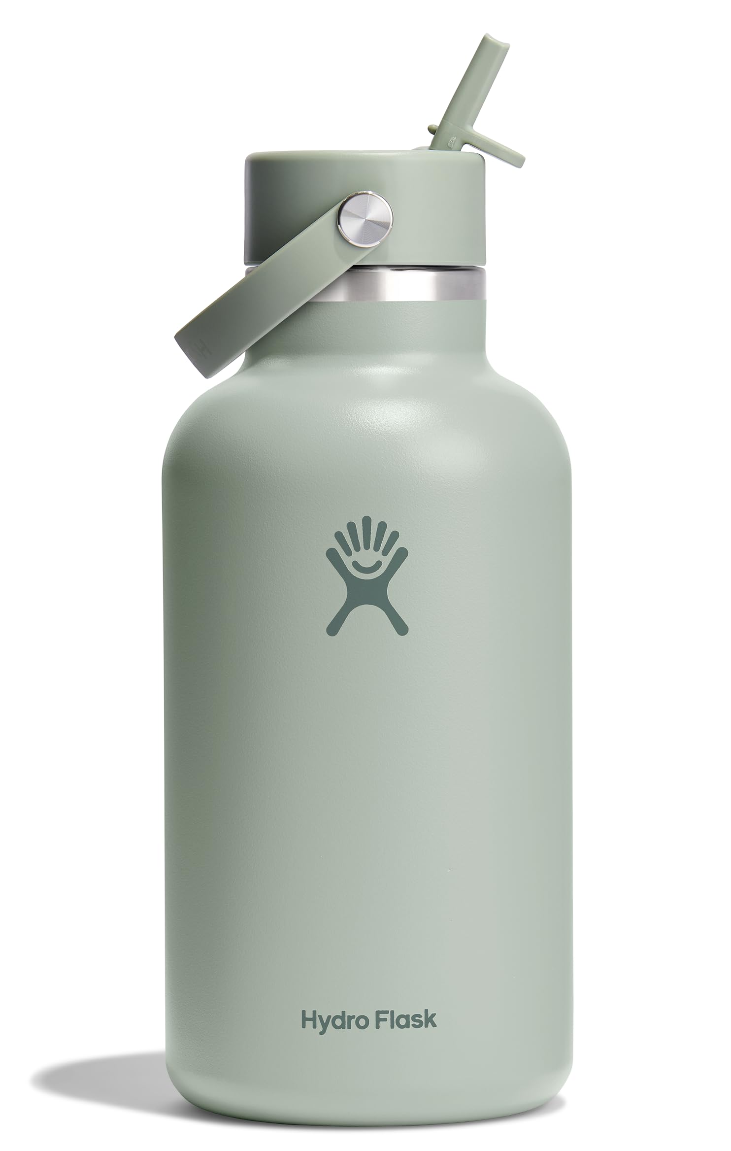 Hydro Flask 64oz agave wide-mouth bottle with pour lid for on-the-go hydration.