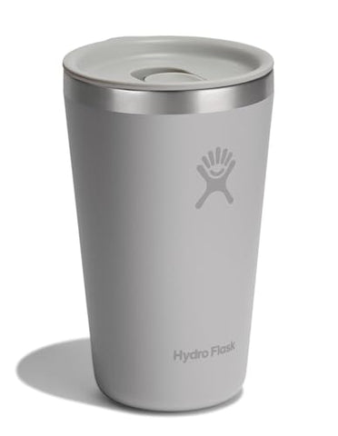 Close-up of Hydro Flask All Around Tumbler showing leak-resistant lid for on-the-go use.