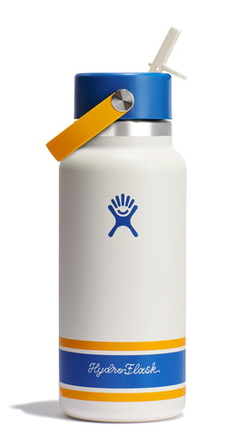 Hydro Flask Campus Collection 32 oz Ivory wide-mouth bottle stays cold up to 24 hours.