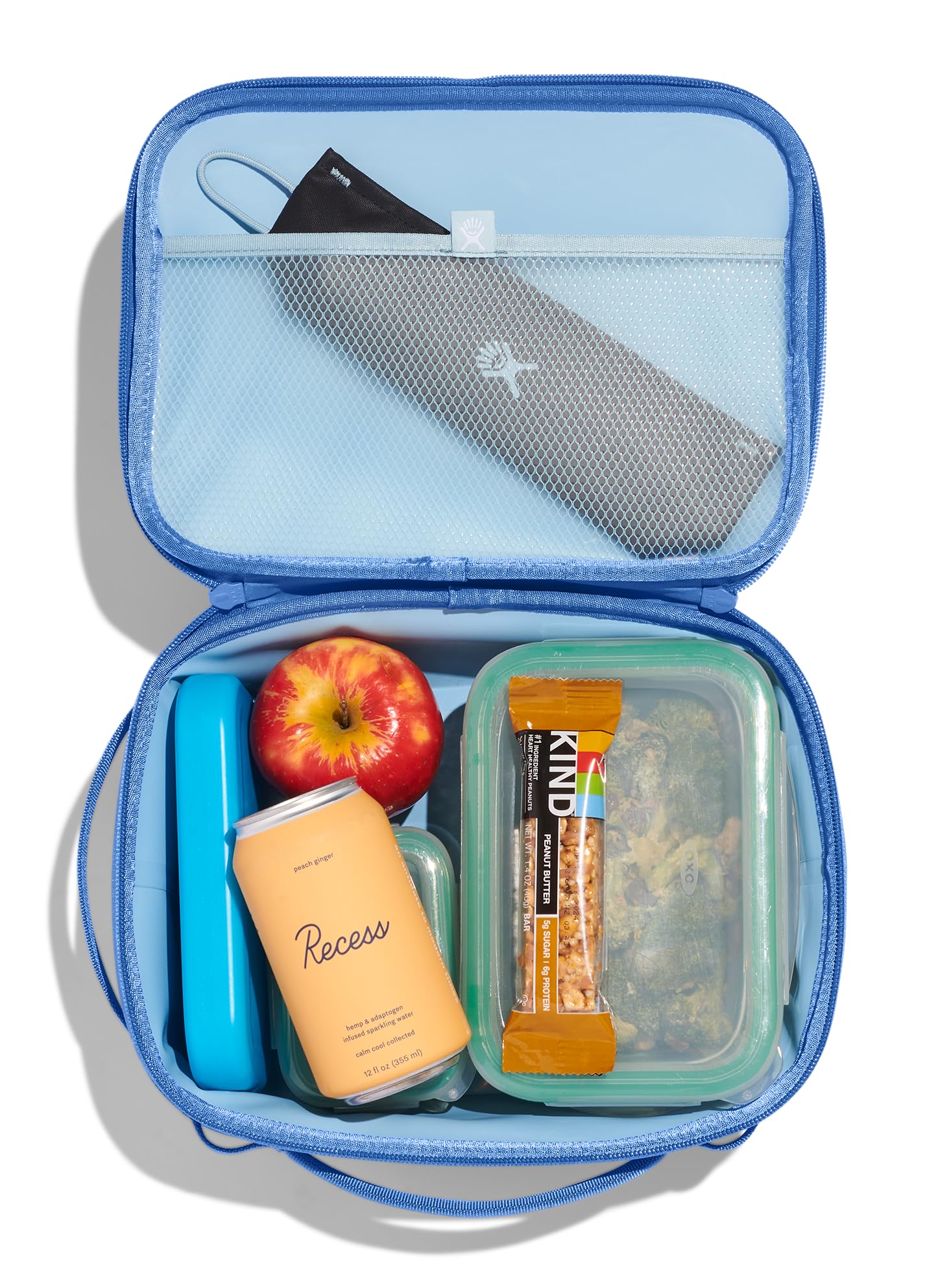 Hydro Flask Carry Out Lunch Box bluesign approved fabric reflects eco-friendly design.