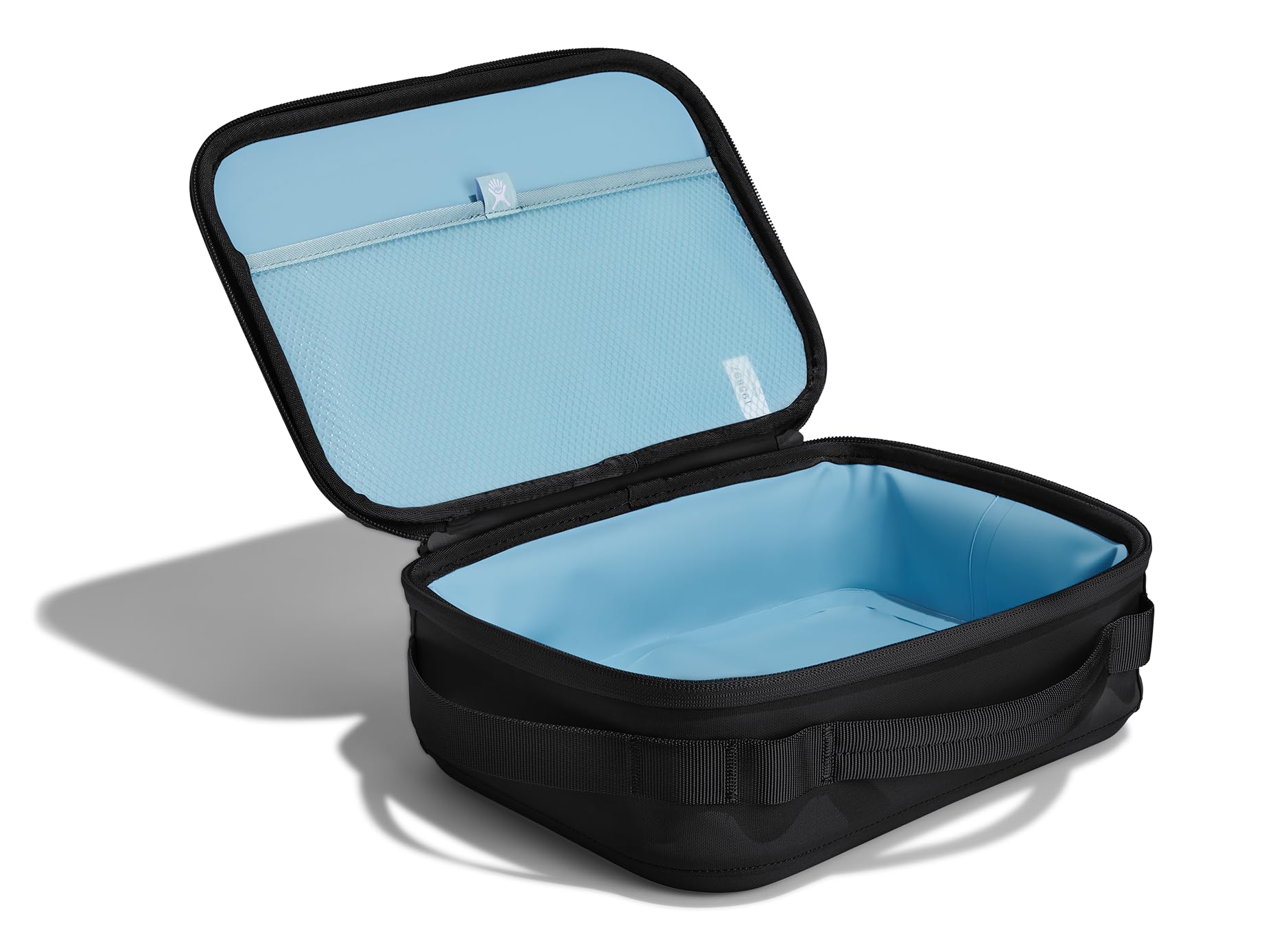 Hydro Flask Carry Out Lunch Box leakproof lid keeps snacks secure during travel.